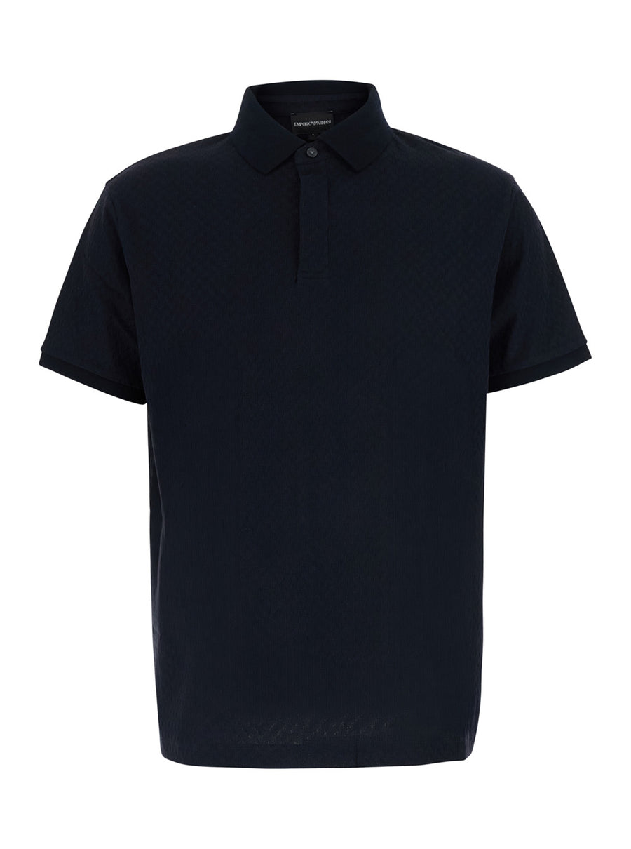 T-Shirt Jacquard Cotton Blue T-shirts