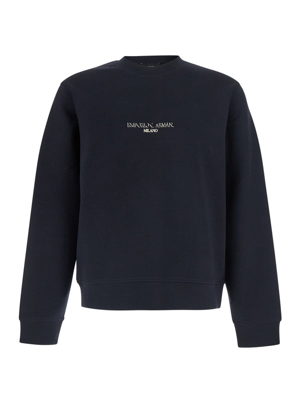 Cotton Sweatshirt Blue Sweatshirts