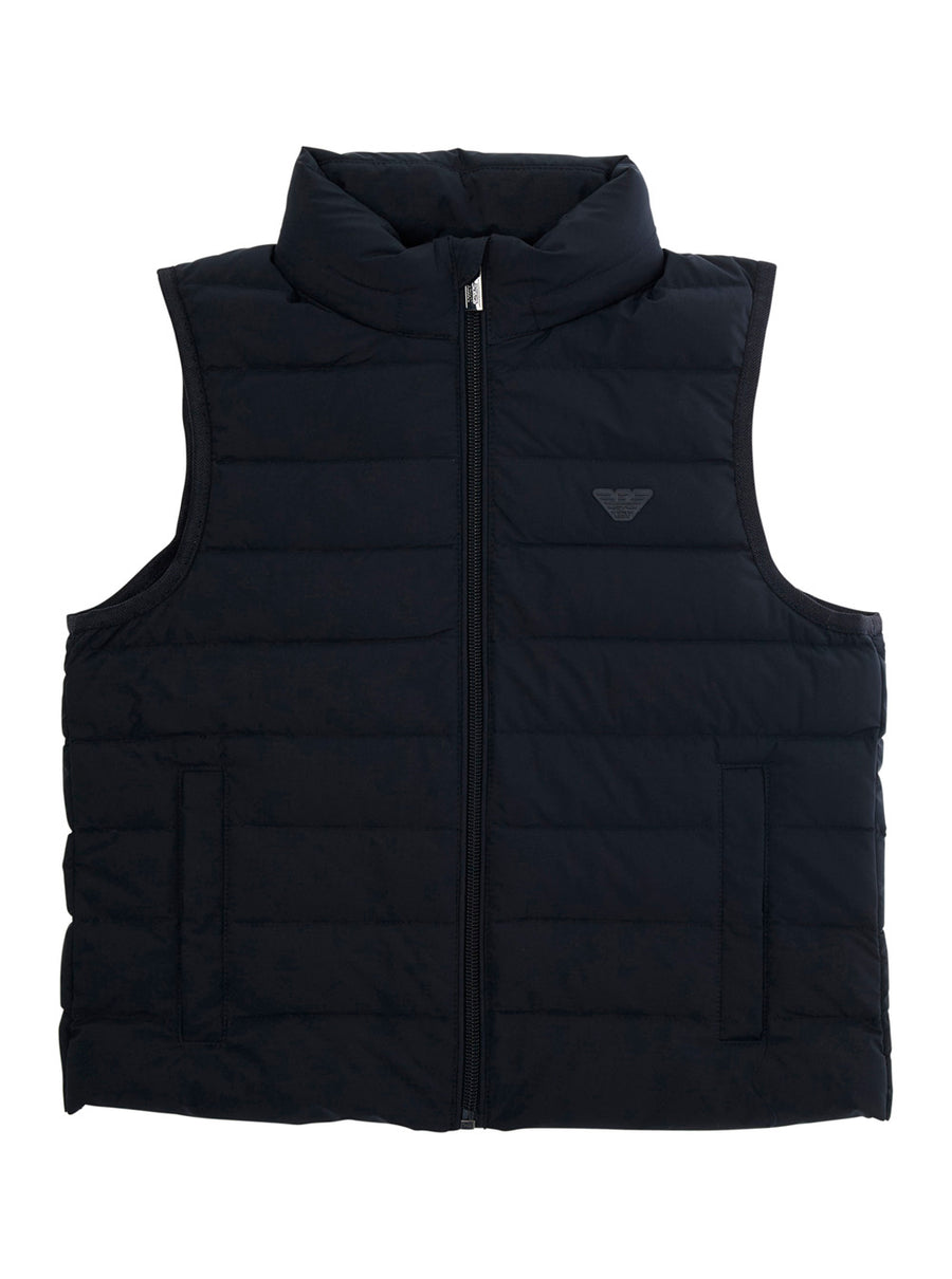 Sleeveless Down Jacket For Boys Blue Padded