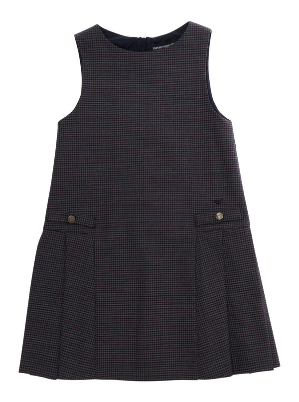 Long-Sleeved Dress Blue Technical Fabric