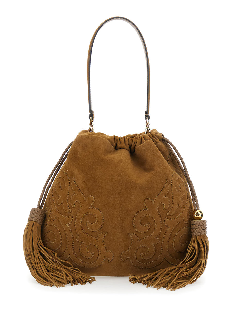 Shoulder Bag Kalispera Beige Goat Leather