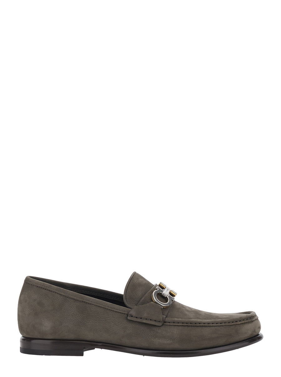 Loafers Avril Grey Leather Calf
