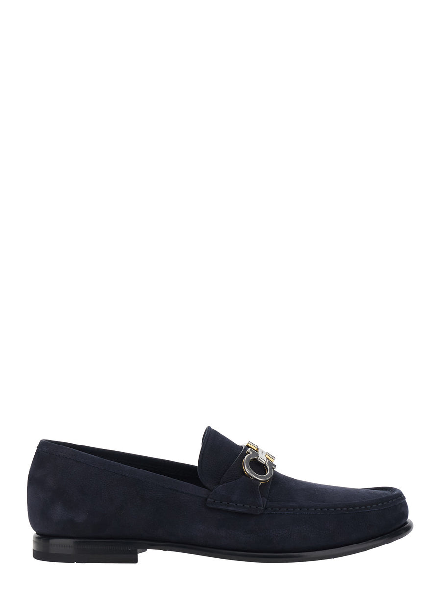 Loafers Avril Blue Calf Leather