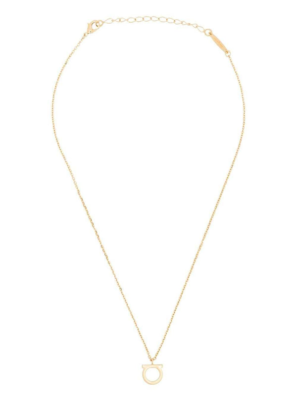 Necklace With Gancini Charm, Gold Metallic Brass Necklaces