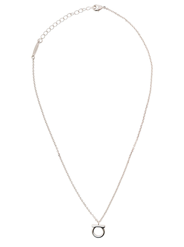 Necklace Gancini Silver-Coloured Brass Metallic Necklaces
