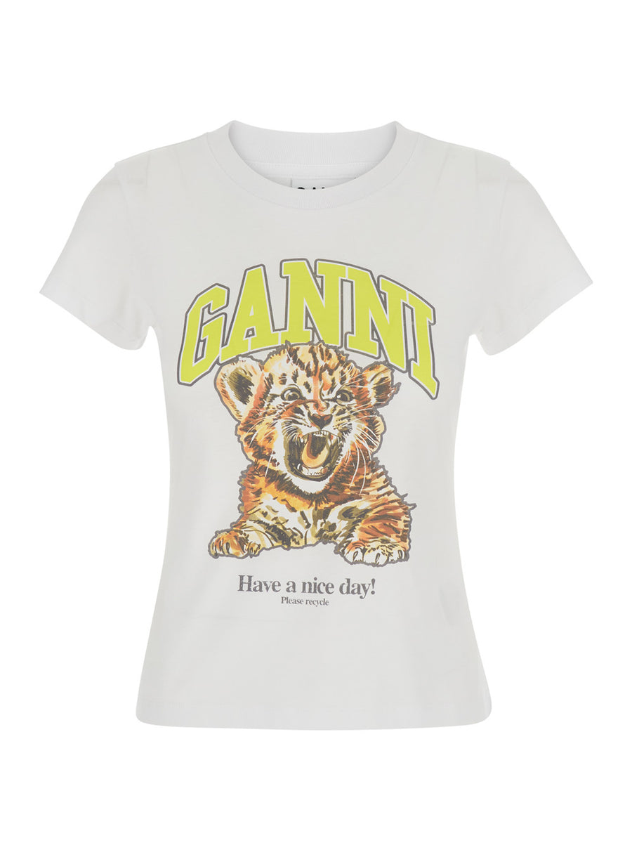 T-Shirt Basic Cotton Jersey Baby Fit Tiger White T-shirts & Jerseys