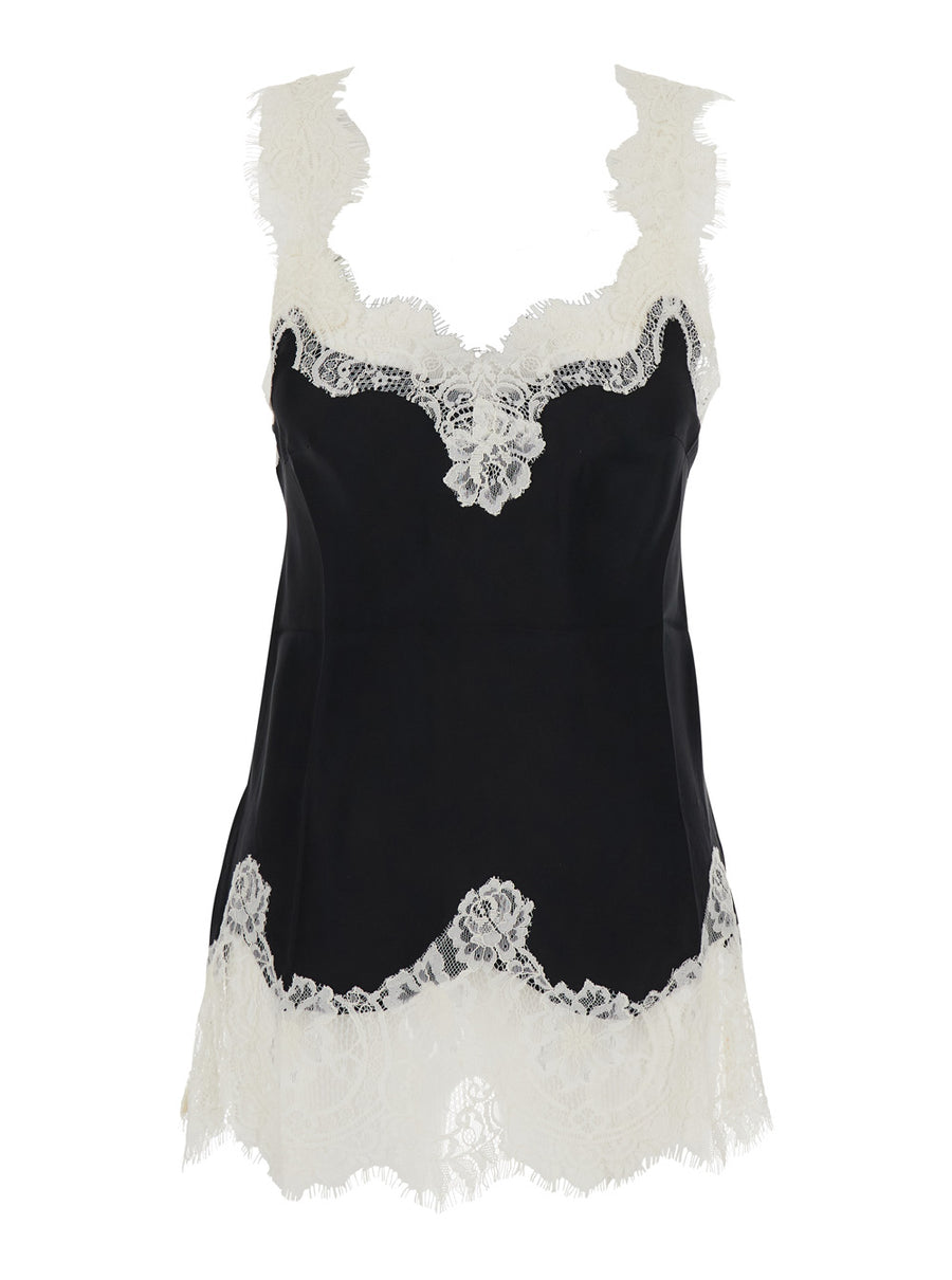 Top Megan Bias Camie Black Silk Tops