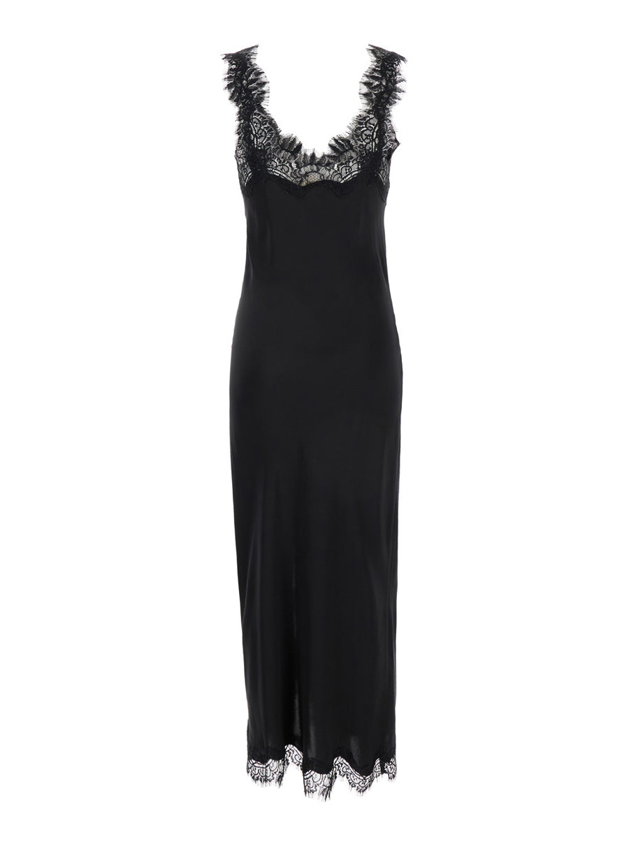 Long Dress Miley Black Silk