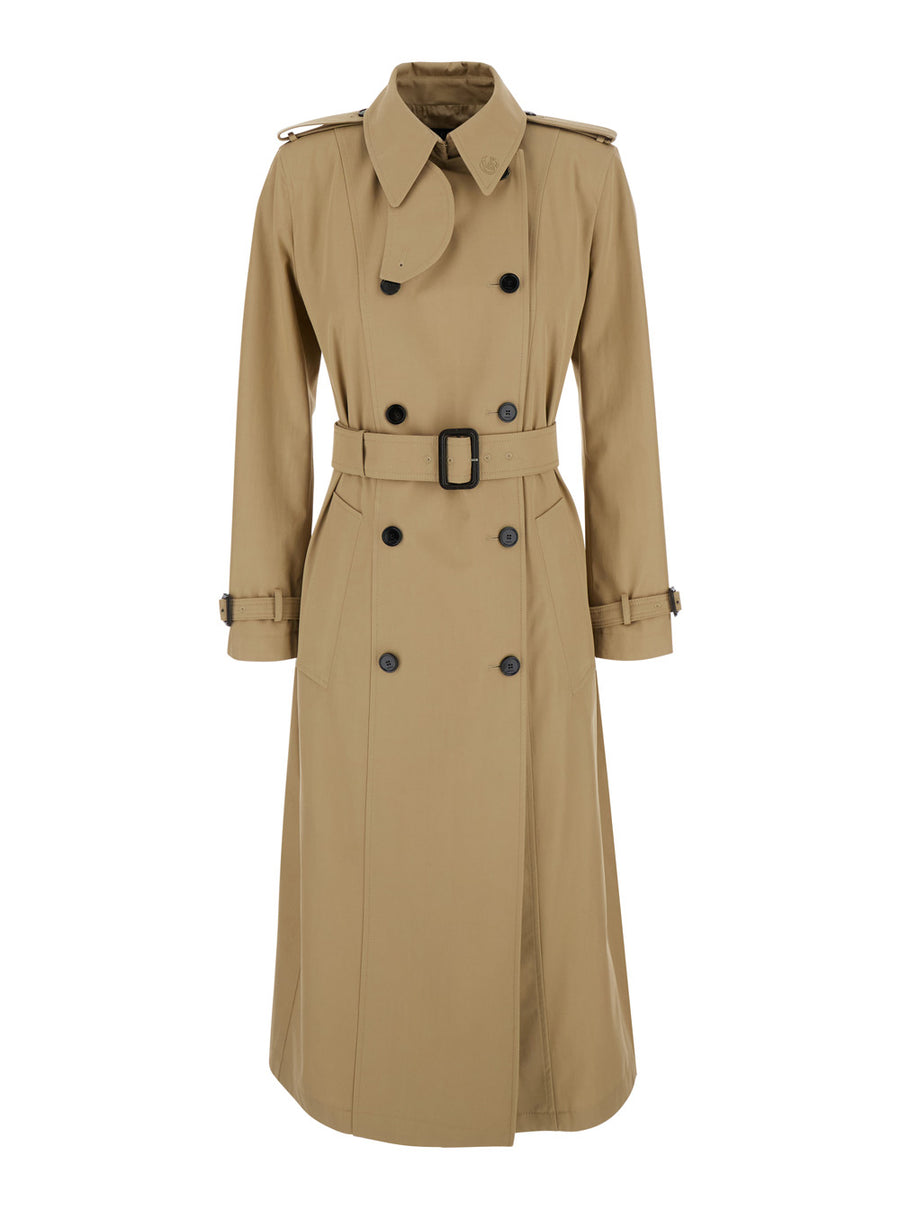 Trench Coat Beige Cotton