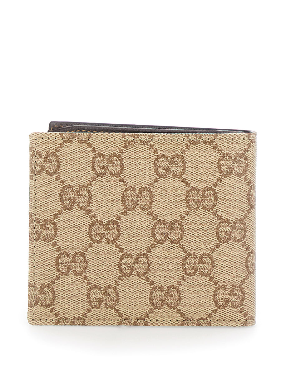Bi-Fold Wallet Beige Gg Canvas