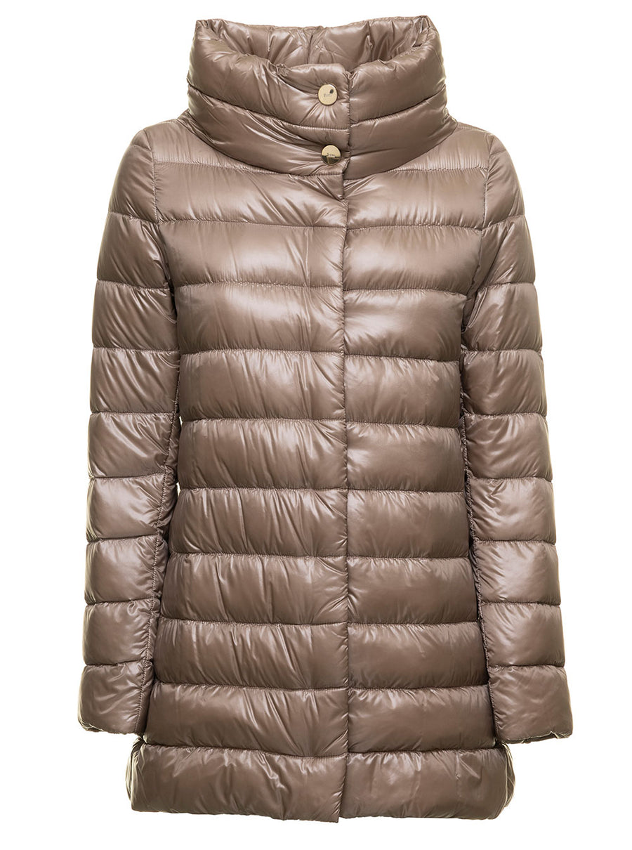 Down Jacket Amelia Beige Polyamide Puffer