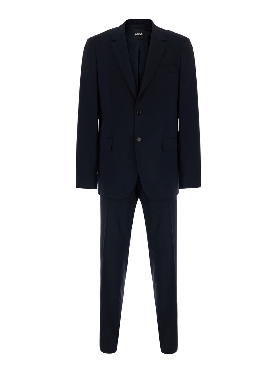 Suit Houston Blue Single-Breasted Wool Suits