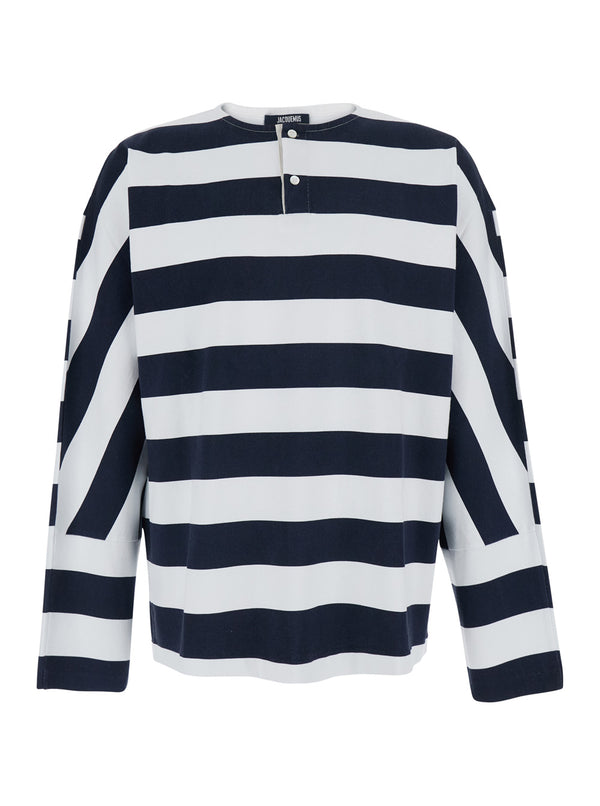 Long Sleeve T-Shirt Blue Cotton T-shirts