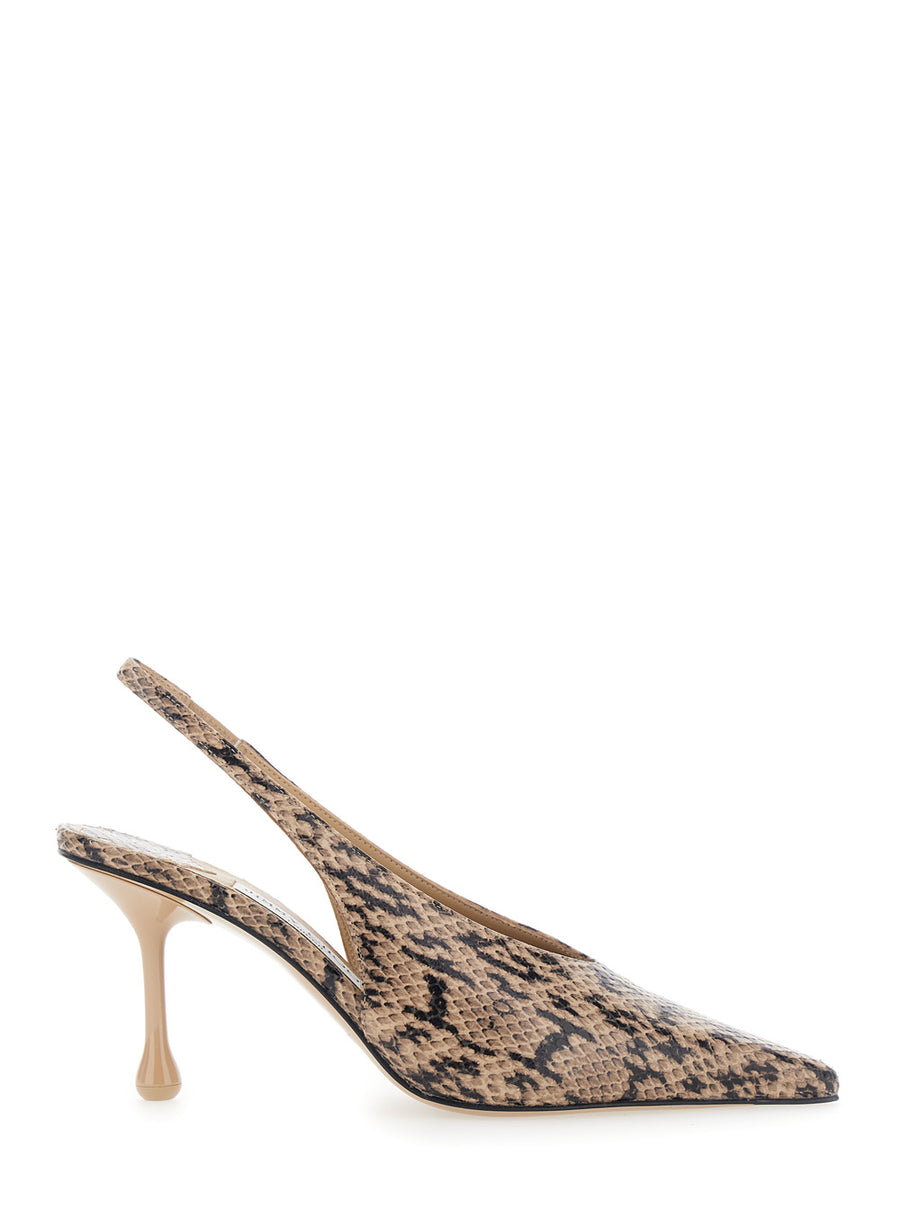 Slingback Pumps Isa Beige Leather Goat