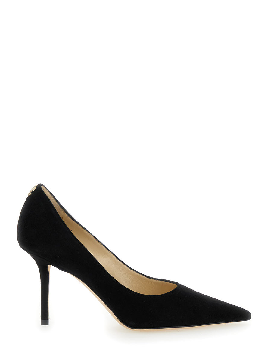Pumps Love Black Suede Goat Leather