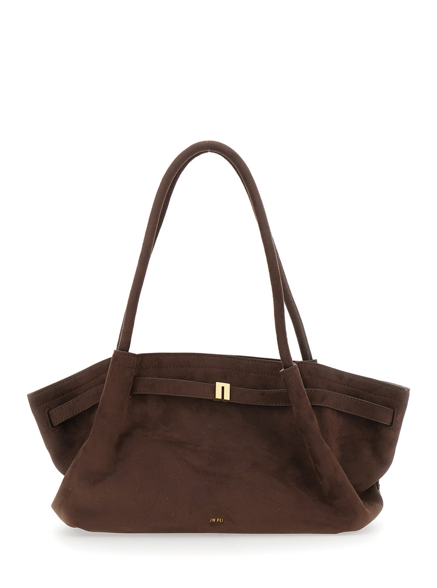 Tote Bag Hana Brown Ecoleather Polyester Shoulder