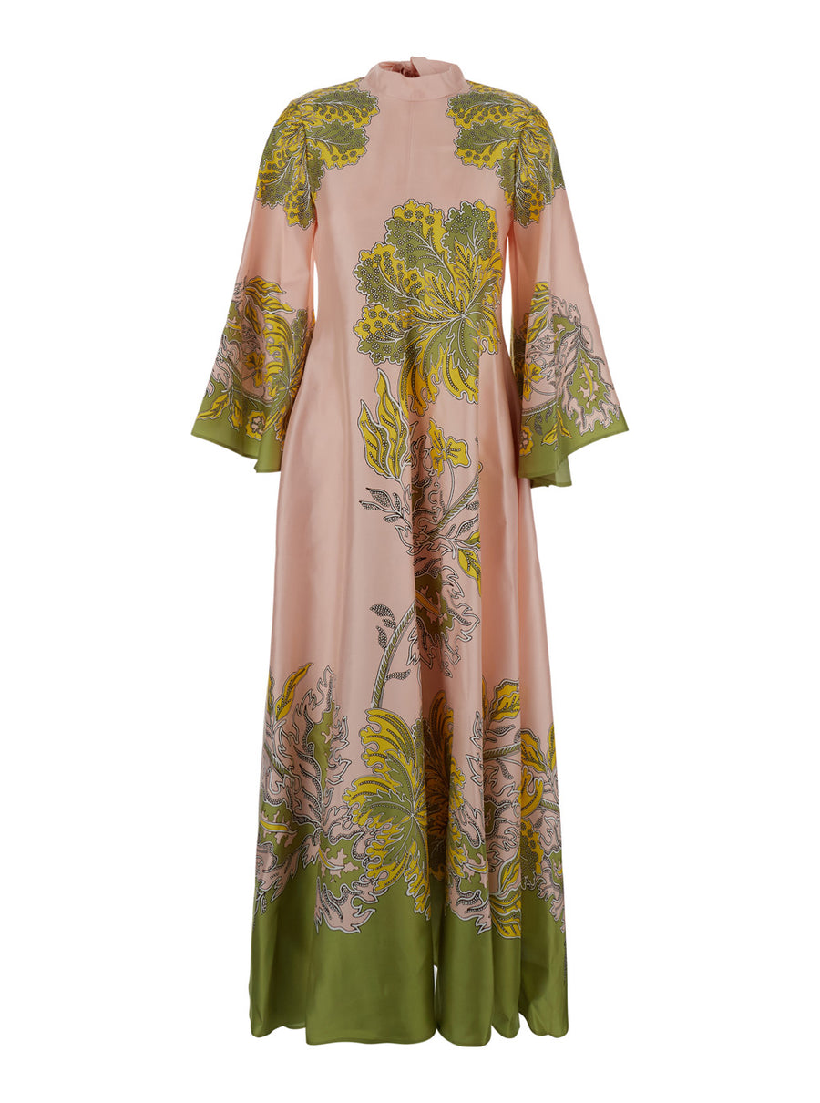 Magnifico Silk Long Dress Pink
