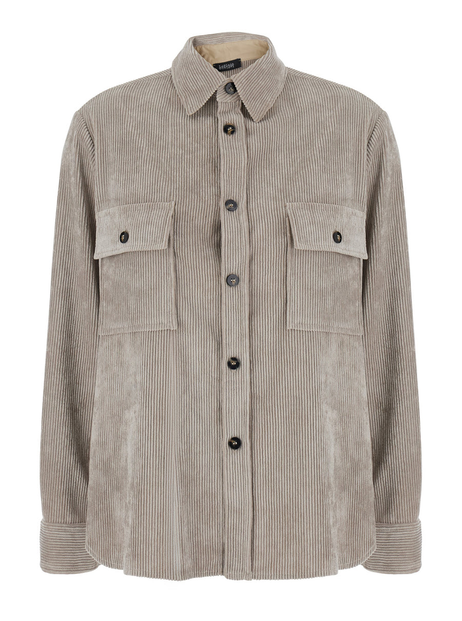 Corduroy Shirt Brown Blouses