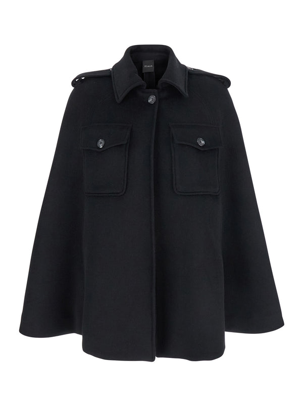 Short Cape Black Coat