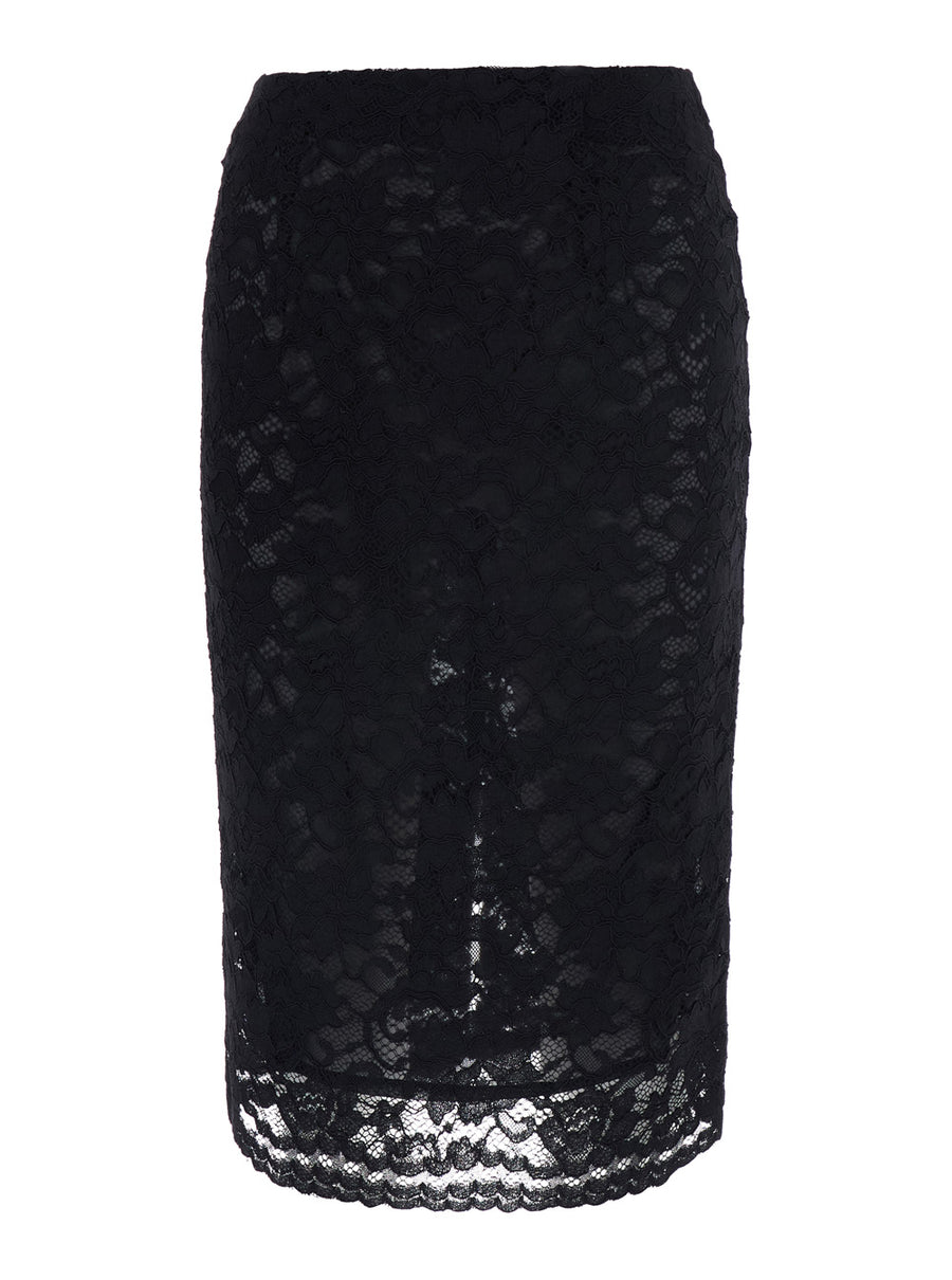 Pencil Skirt Black Lace Fabric