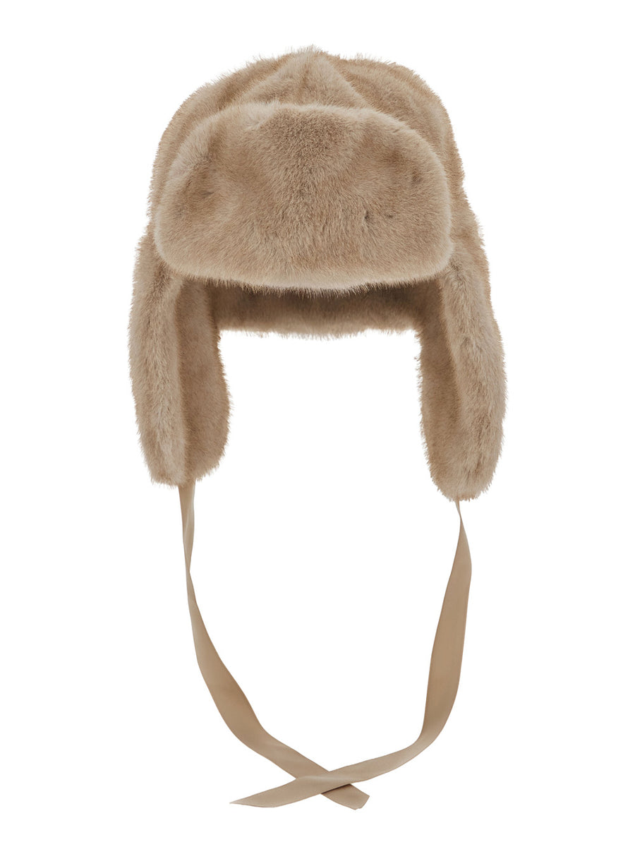 Fur Hat Beige