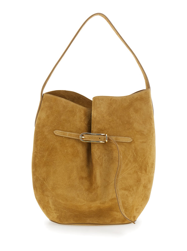 Crossbody Bag Suede Brown Cow Leather Shoulder