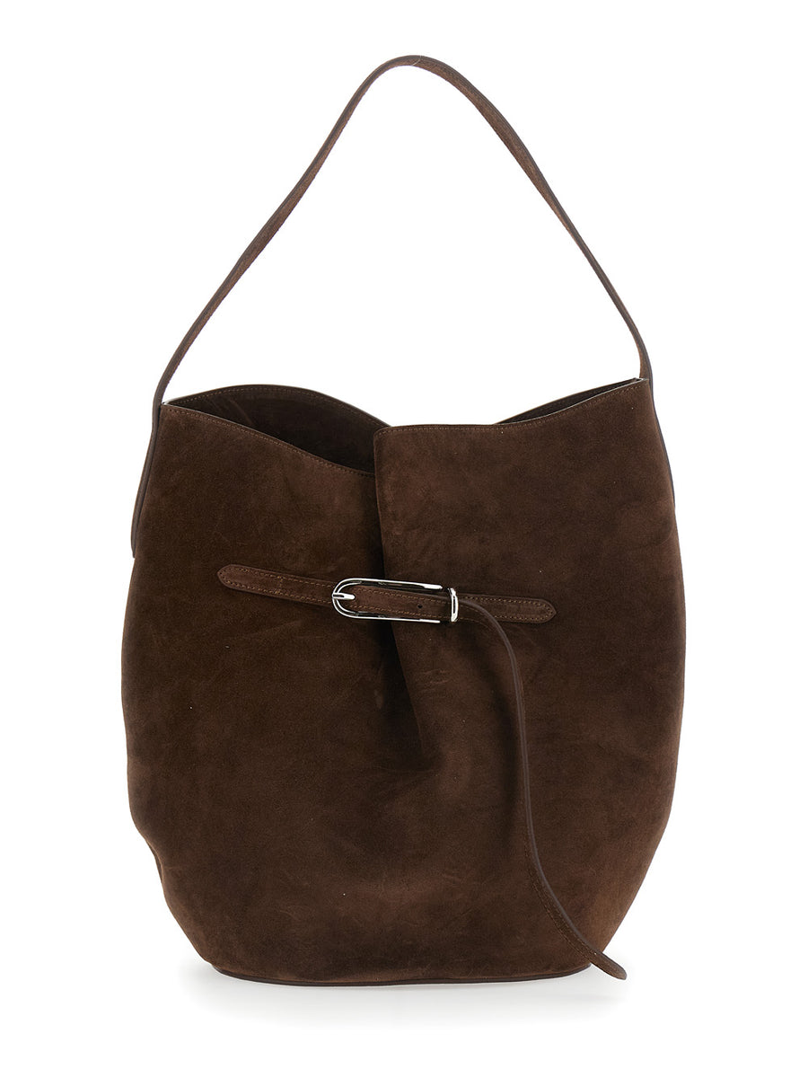 Crossbody Bag Suede Brown Cow Leather Shoulder