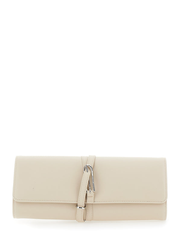 Clutch Bag White Calf Leather