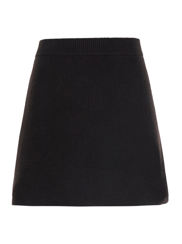 Skirt Clare Black Cashmere Knitted