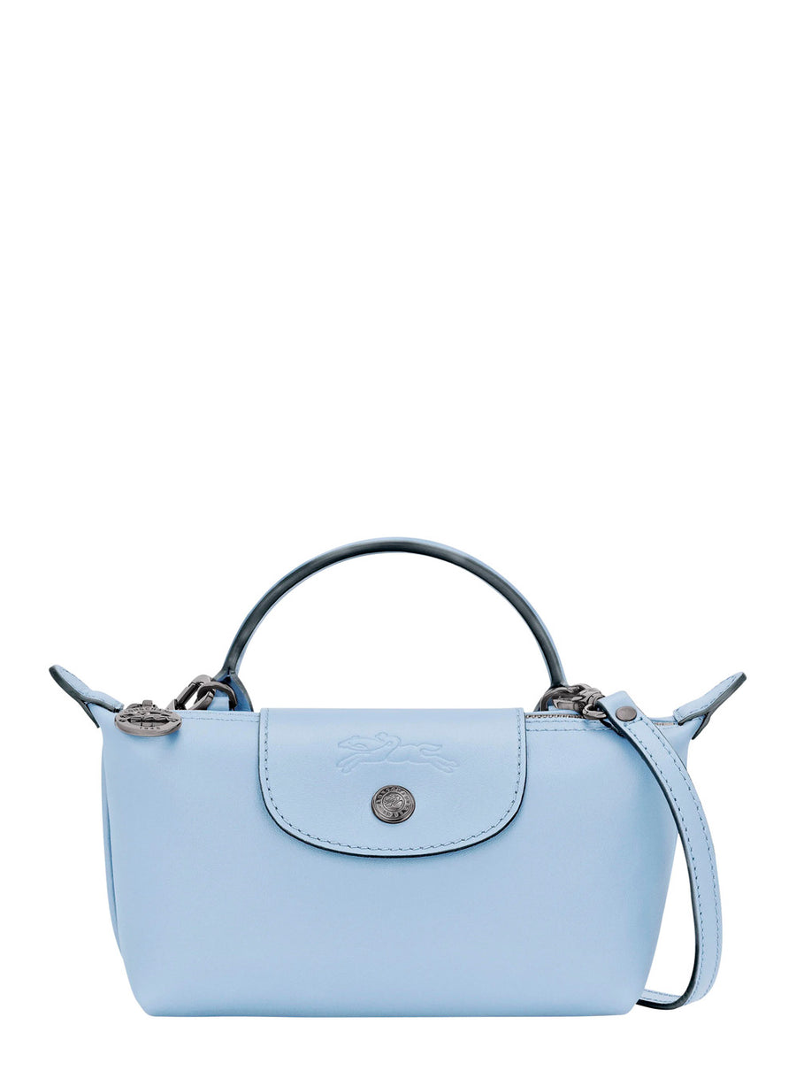 Handbag Le Pliage Xtra Light Blue Leather Calf Handbags
