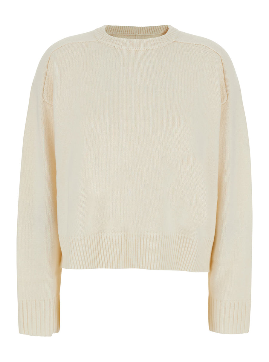 Wool And Cashmere Sweater White Tops