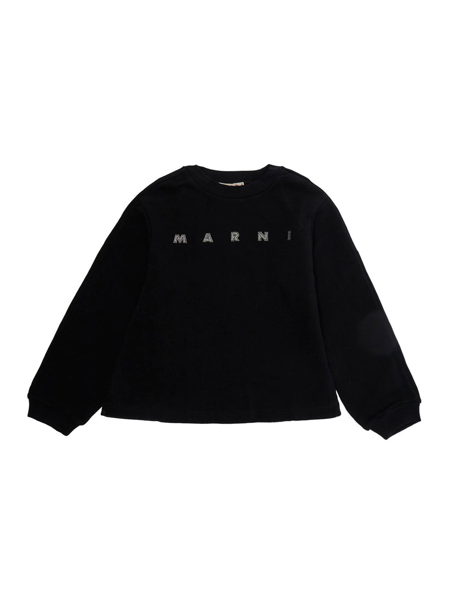 Sweatshirt Childrens Black Cotton Hoods & Sweatshirts