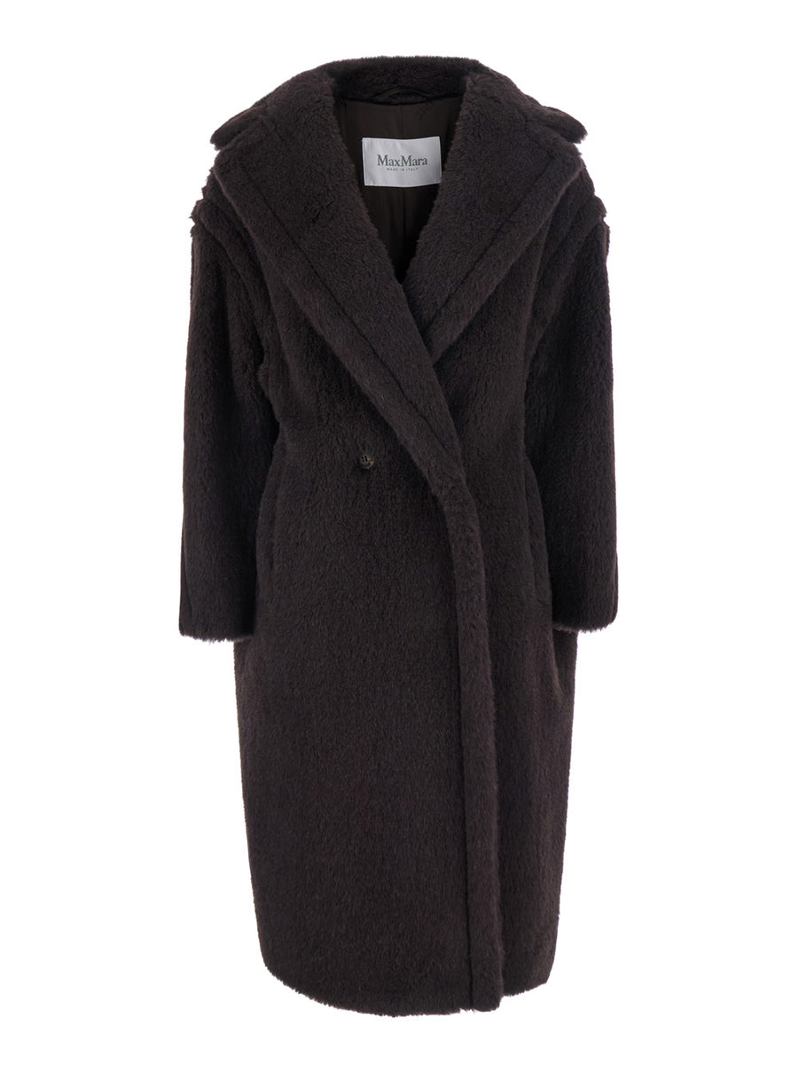 Coat Ted Girl Brown Alpaca And Wool
