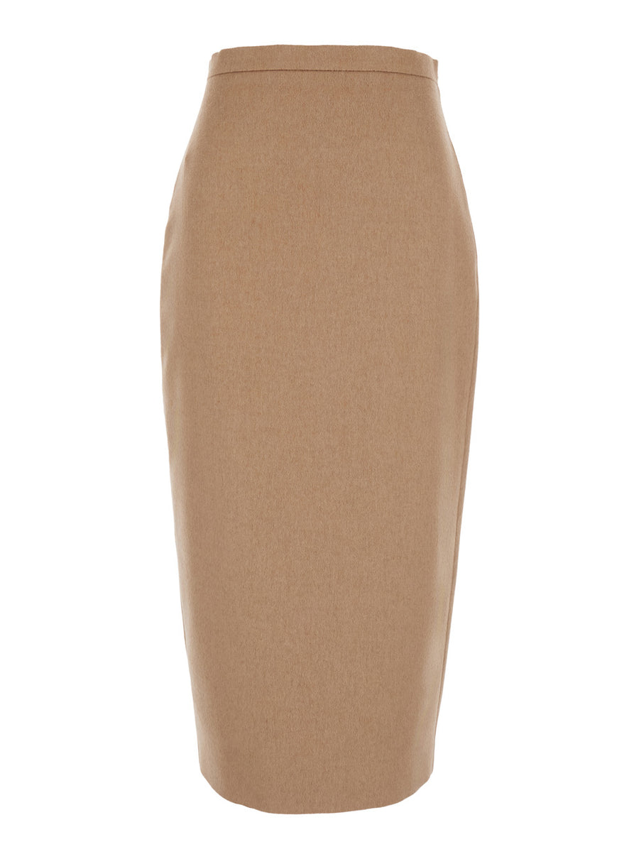 Skirt Tenuta Beige Wool