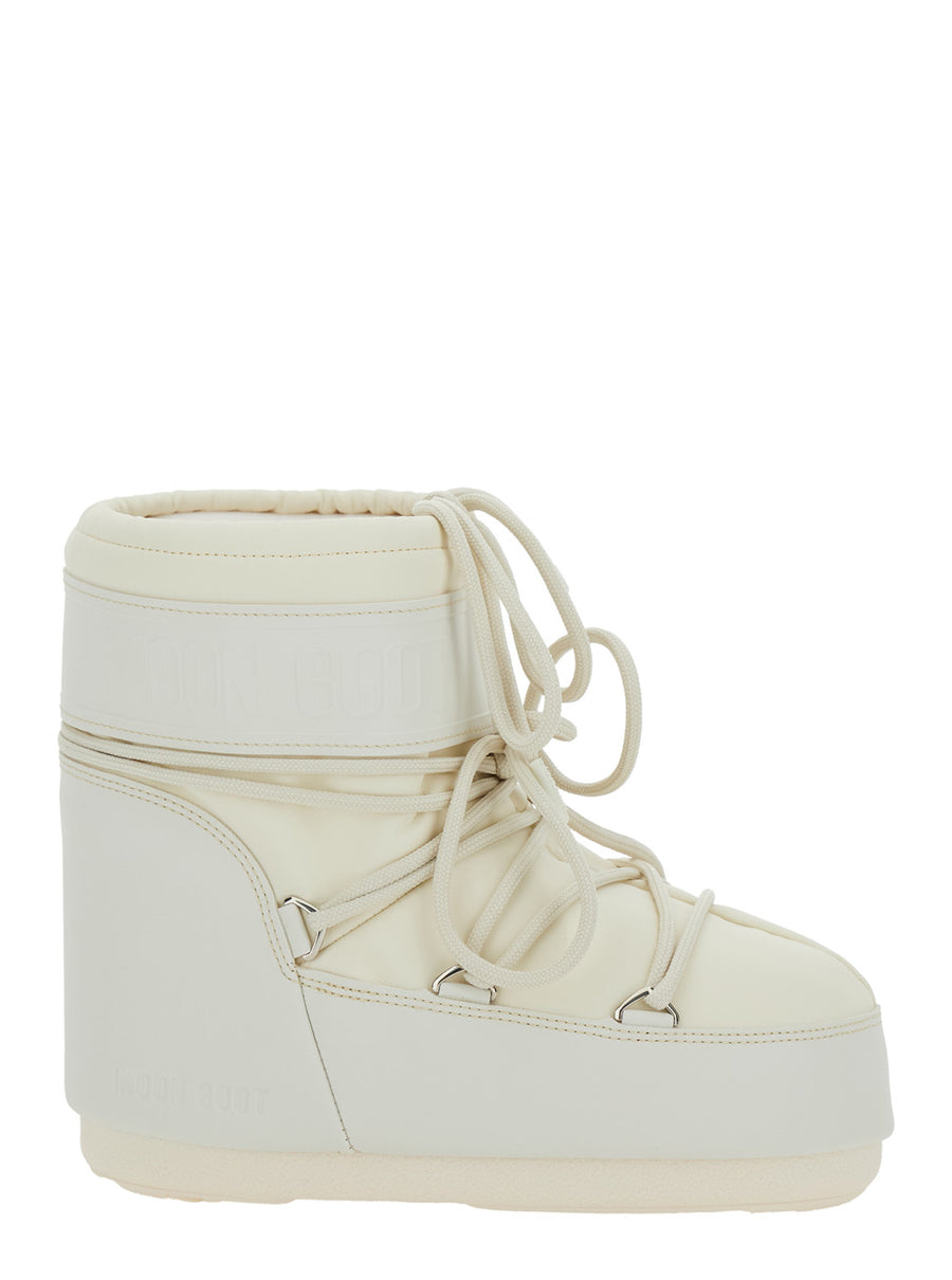 Snow Boots White Tech Fabric
