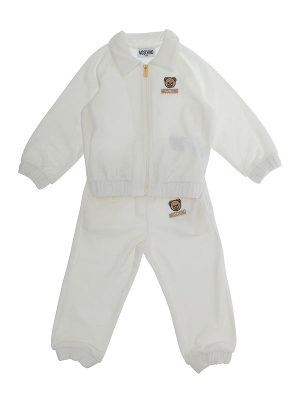 Girls Tracksuit Set White Cotton Sets