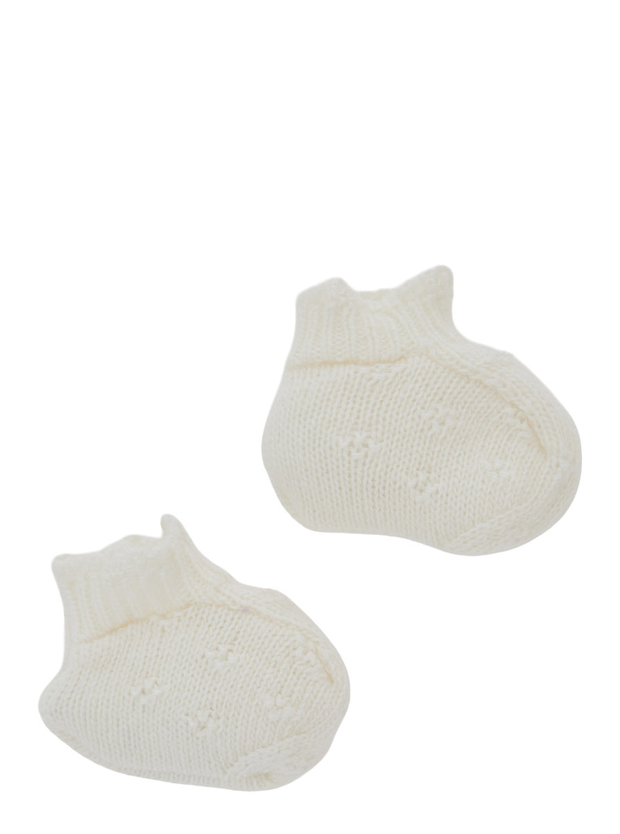 Slippers White Cashmere Blend Viscose Trainers