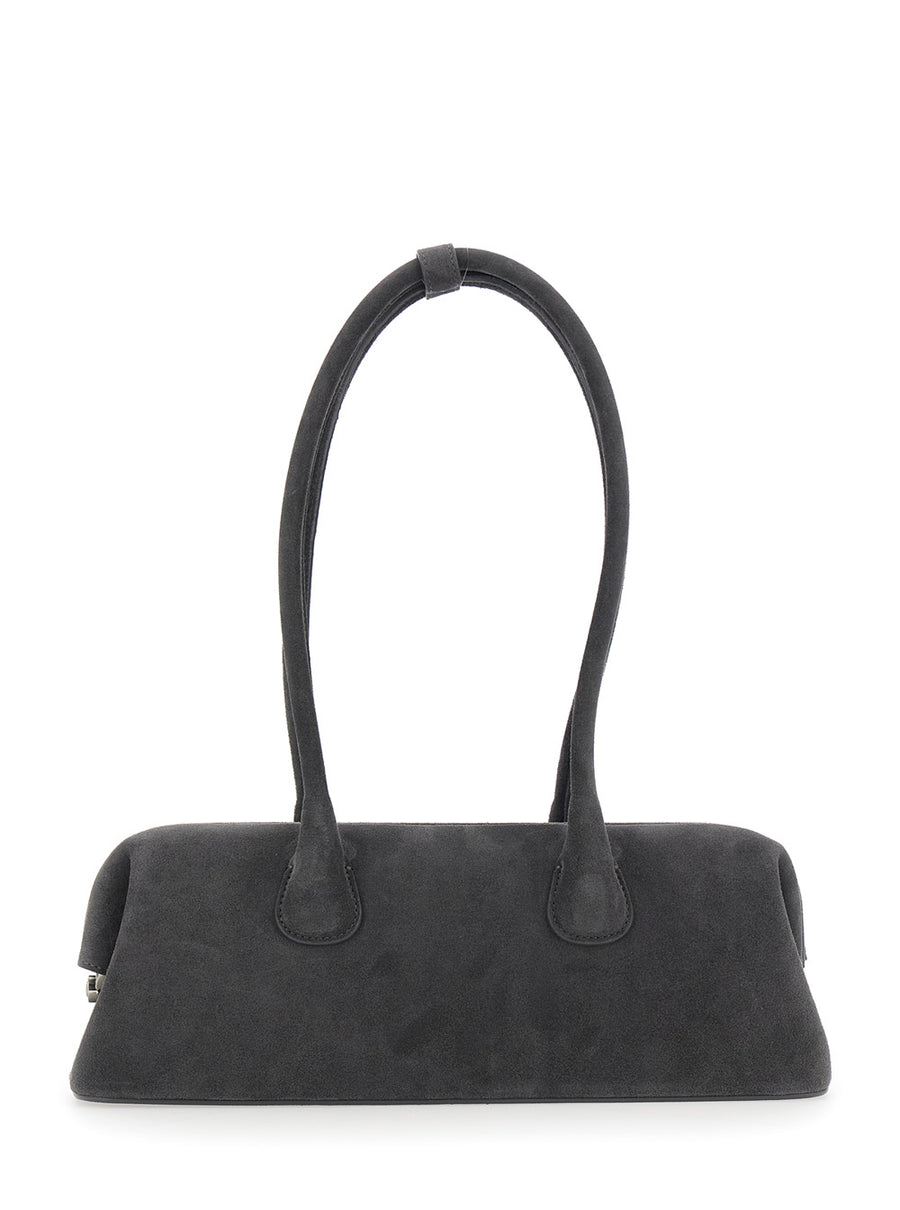 Shoulder Bag Boat Wide Brown Leather Cow