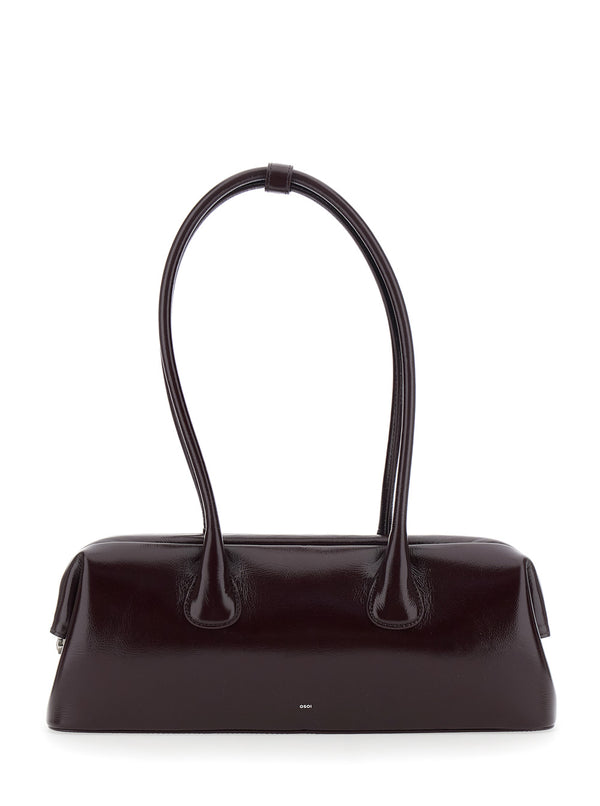 Shoulder Bag Boat Wide Bordeaux Cow Leather