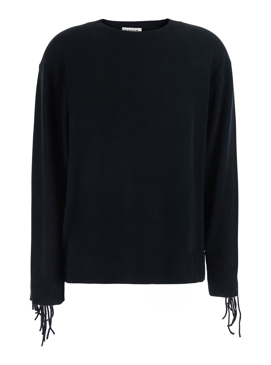 Sweater Cashmere Black Tops
