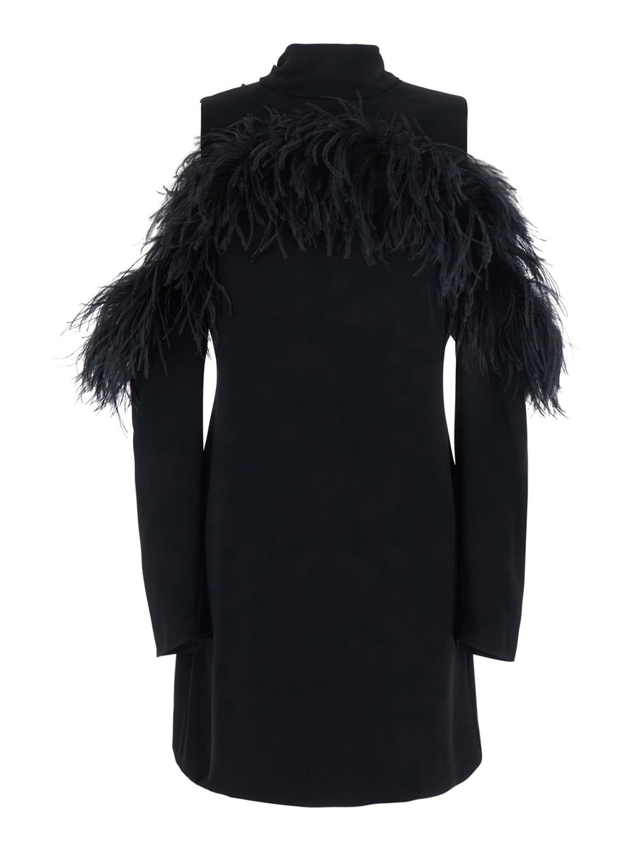 Dress Feathers Black Polyester