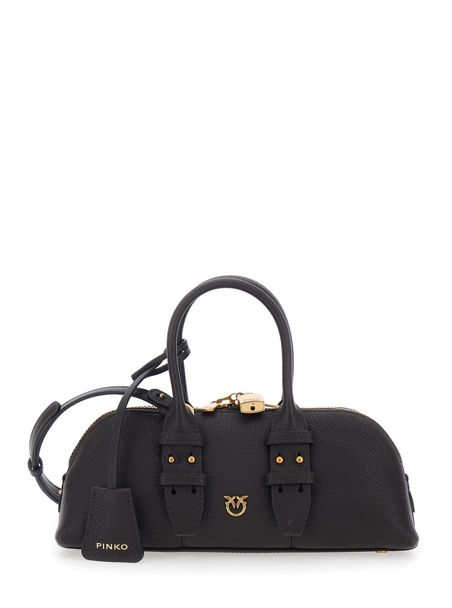 Handbag Bowling Horizontal Brown Leather Handbags