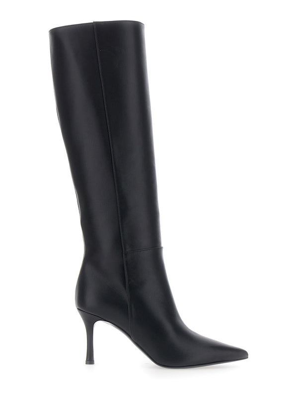 Heeled Boots Black Leather