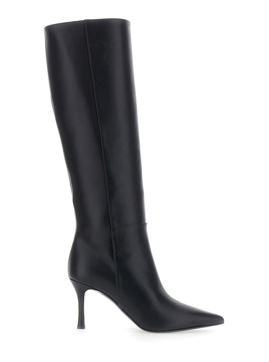 Heeled Boots Black Leather