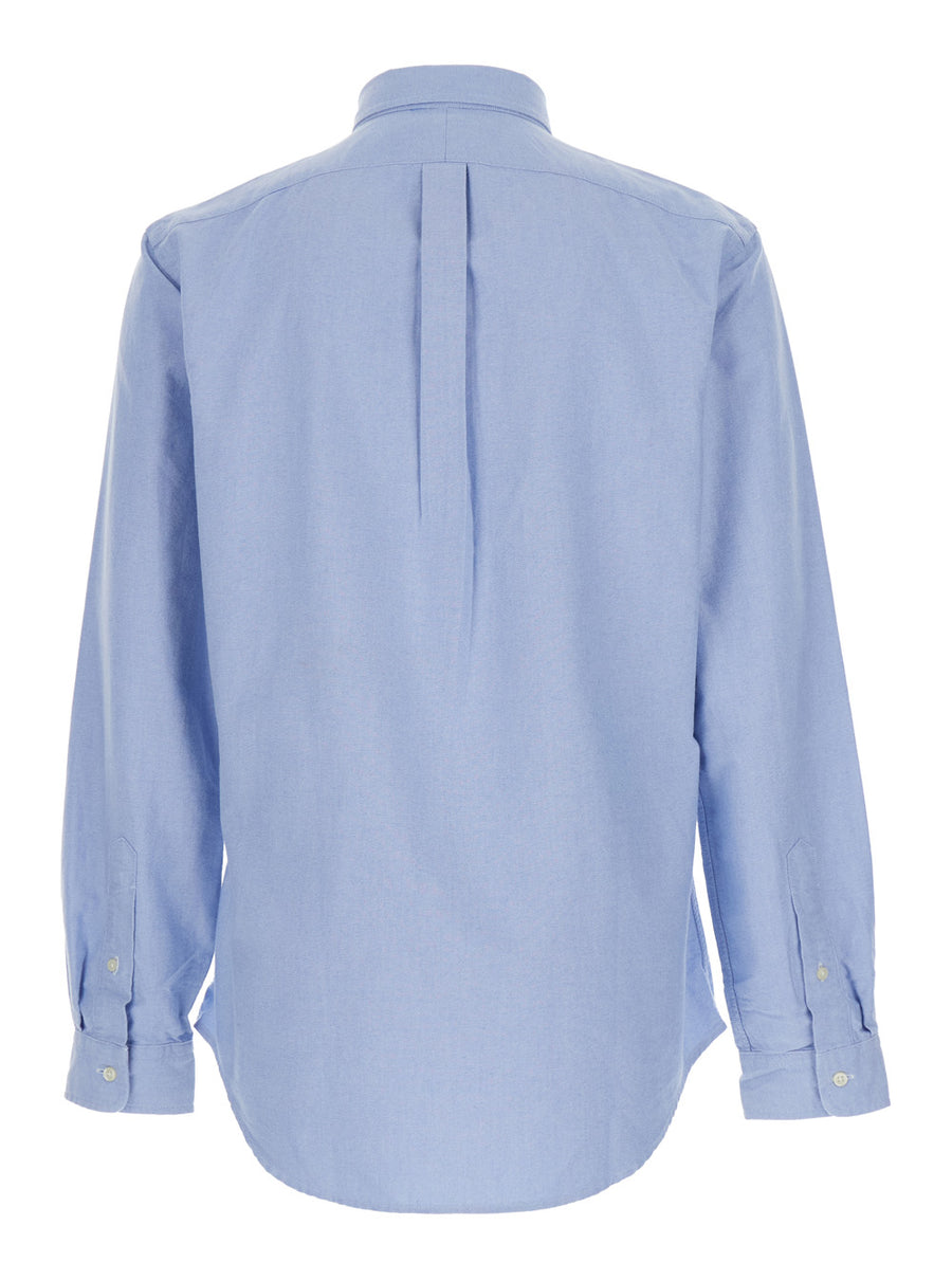 Shirt Slim Fit Oxford Light Blue Cotton