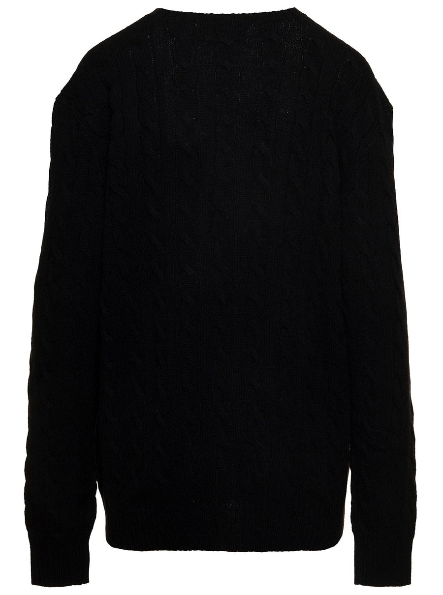Sweater Intreccio Black Wool-Cashmere Wool And Cashmere Tops