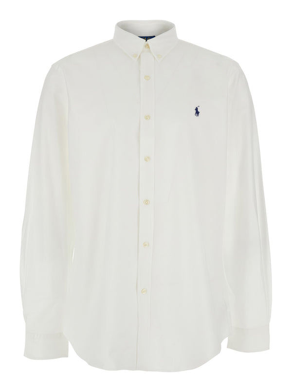 Shirt Slim Fit White Stretch Cotton