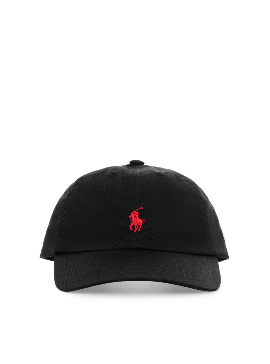 Baseball Cap Logo Black Cotton Hat