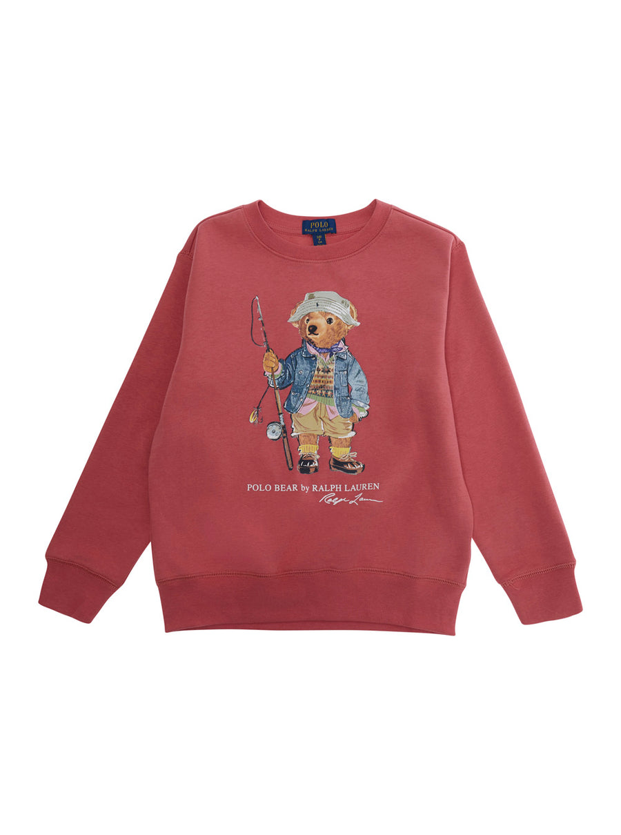 Crewneck Sweatshirt Red Cotton Hoods & Sweatshirts