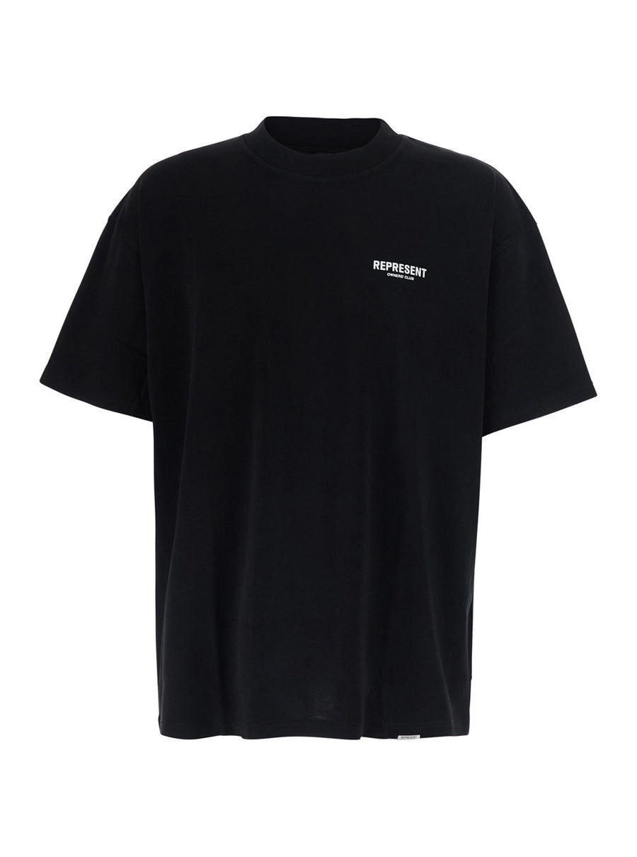 T-Shirt Crew Neck Black Cotton T-shirts